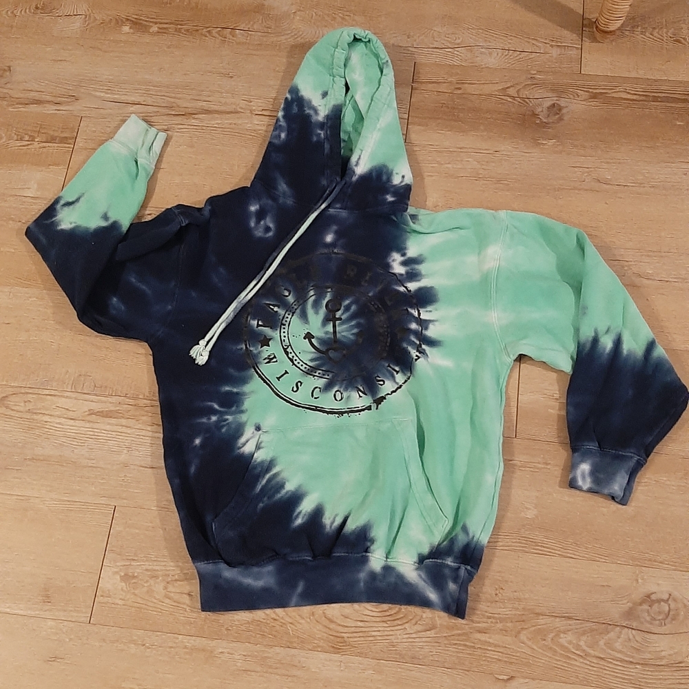 Tie-Dye Hoodie with Graphic Print